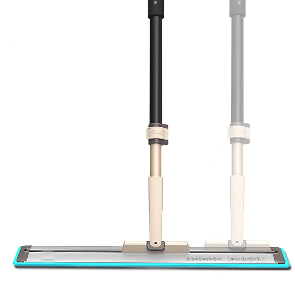 

Commercial Microfiber Floor Mop 20" Hardwood Floor Cleaner with Aluminum Plate & 2 Durable Cloths Adjustable 360 Swivel Head