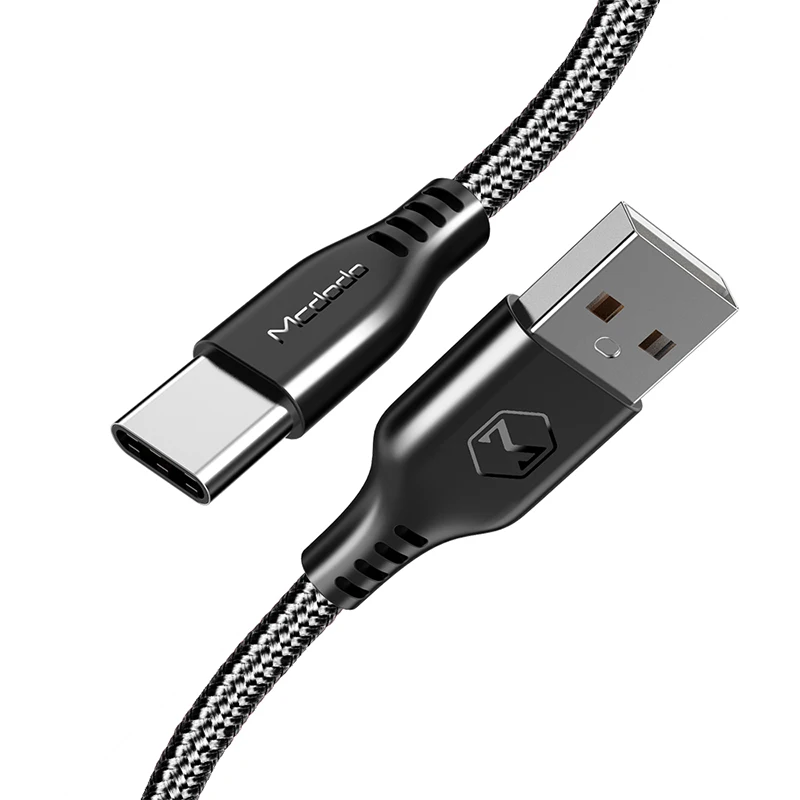 Mcdodo usb type-C кабель 5А для быстрой зарядки type-C кабель для синхронизации данных для samsung S9 Nexus 6P 5X huawei Xiaomi USB C кабель - Цвет: Type C Black