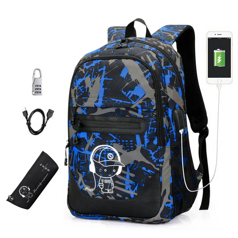 Hot Anti-thief Luminous Kids Backpack Boys Children School Bags for Teenage Printing Backpack For Girls School Student Book Bag Hot Anti-thief Luminous Kids Backpack Boys Children School Bags for Teenage Printing Backpack For Girls School Student Book Bag