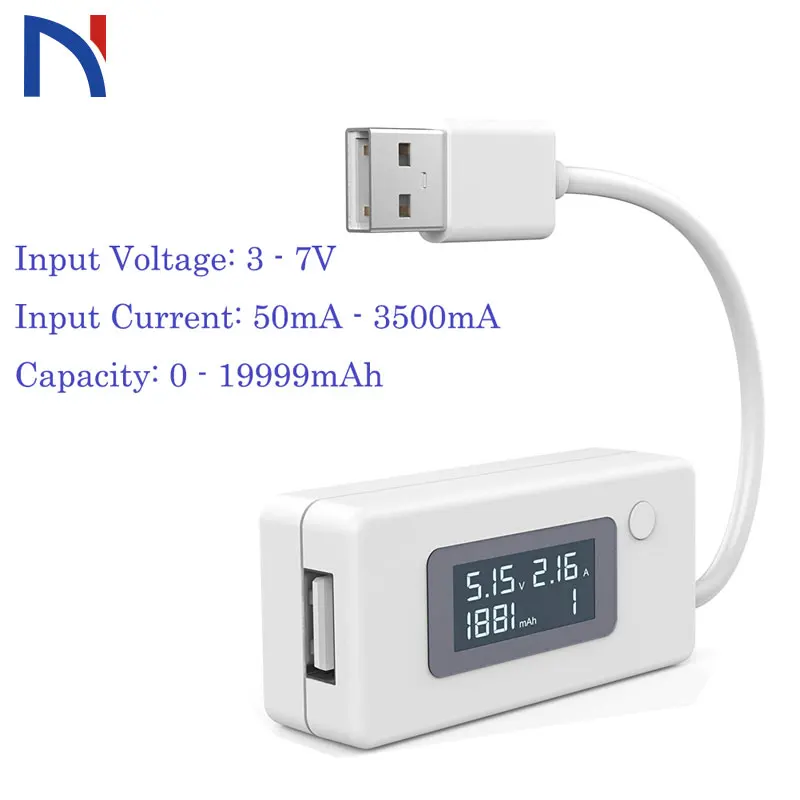 

USB Tester 3-7V LCD Micro USB Charger Battery Capacity Voltage Current Tester Meter Detector for Smartphone Mobile Power Bank
