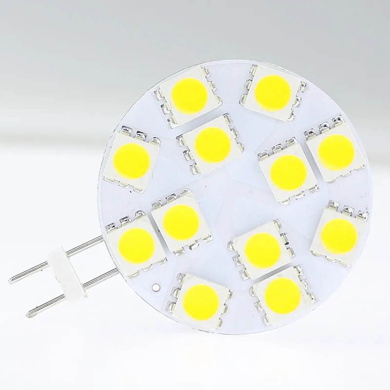 12 Led G4 лампа 5050 SMD 12V 24V 240-264LM 2,4 W яхты лодки кораблей автомобилей тележки 10 шт./партия