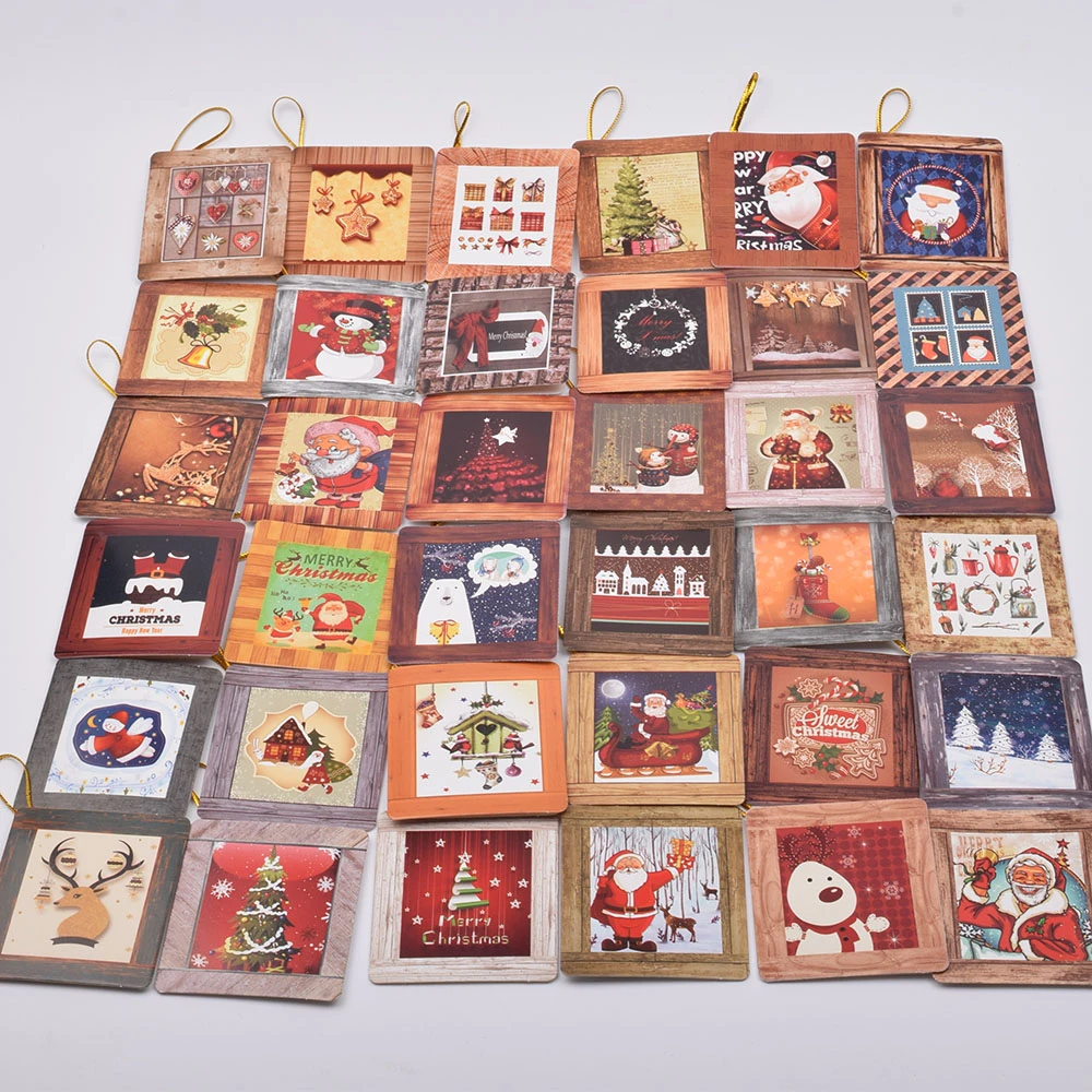 Carte De Noel Avec Pendentif Pere Noel Cartes De Vœux Pour Enfants Carte Postale De Nouvel An Carte Cadeau De Noel Carte De Remerciement Pour Journee Xms 36 Pieces Lot Aliexpress