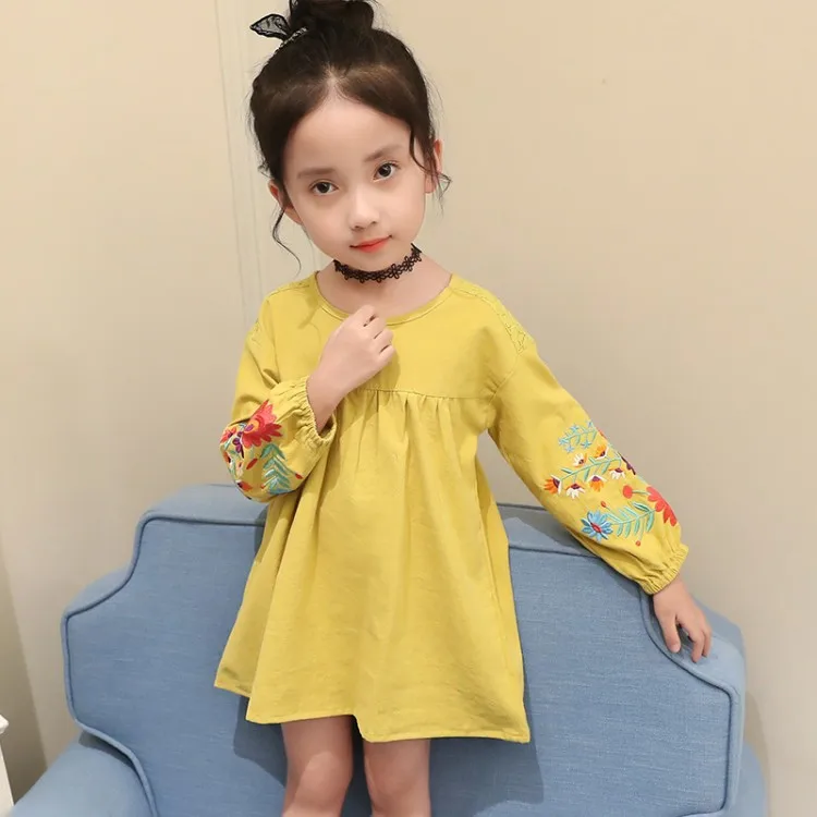 new fashion 3 15 years old spring autumn child clothes girl embroidery