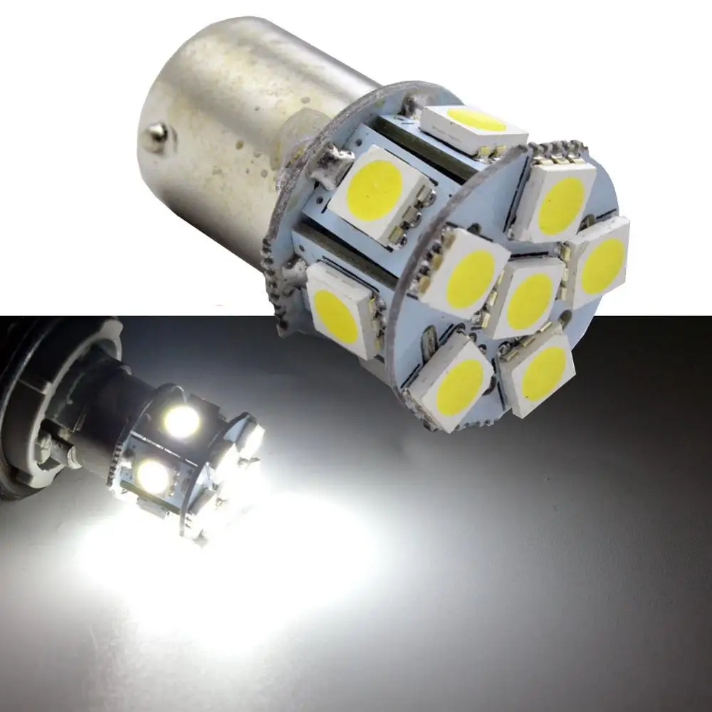 4x 6V 12V 24V BA15D 5050SMD White Red Amber LED Car Bulb Lamp Auto 1142