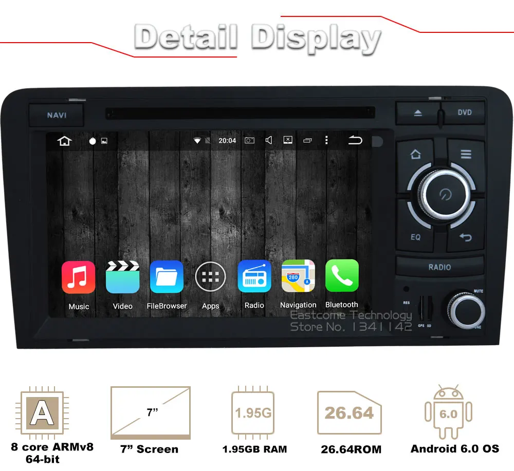 Flash Deal Octa Core 8 Core Android 6.0 Car DVD For AUDI A3 AUDI A3 S3 2003 2004 2005 206 2007 2008 2009 2010 2011 With Rear View Camera 2 Flash Deal Octa Core 8 Core Android 6.0 Car DVD For AUDI A3 AUDI A3 S3 2003 2004 2005 206 2007 2008 2009 2010 2011 With Rear View Camera 2
