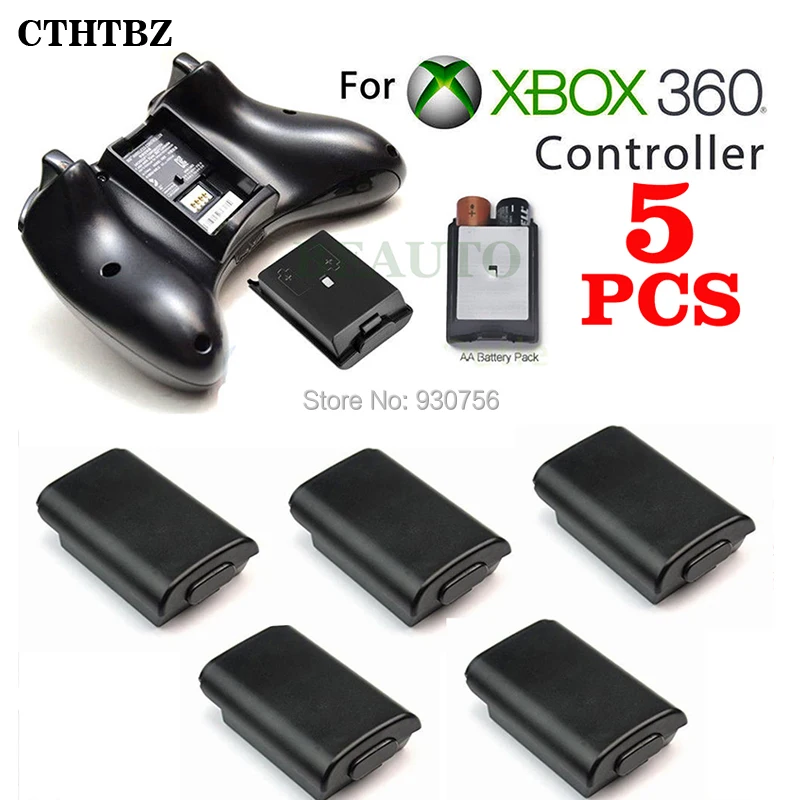 

5x Battery Pack Back Cover Case Box Replacement for Xbox 360 Wireless Controller