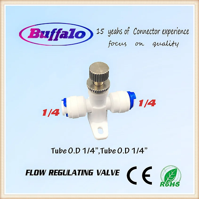 

500PCS New 1/4" RO Water Flow Control Valve high quality Flow Regulating Valve for RO water Purifier