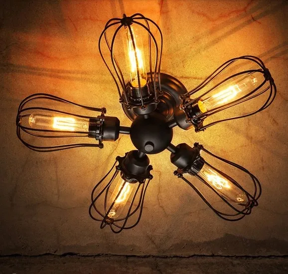 

Retro Loft Style Industrial Wall Lamp With 5 Lights For Living Room Edison Wall Sconce,Vintage Wall light Lamparas De Pared