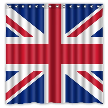 

Union Jack&UK Flag Background Waterproof Polyester Shower&Bath Curtain( 180X180CM)