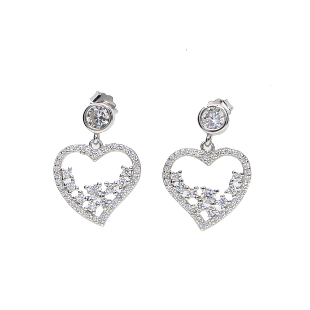 Pendientes Mujer Earings Earring Valentine Wedding Gift Luxury Sparking Bling Aaa Cubic Zirconia 925 Silver Dangle Earirng