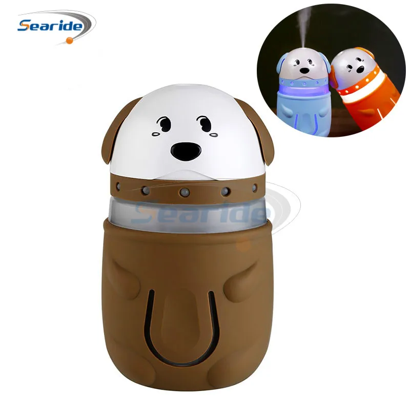 

Mini Dog Air Humidifier Ultrasonic Humidificador USB Aroma Essential Oil Diffuser for Car Home Mist Maker Fogger with LED Lamp