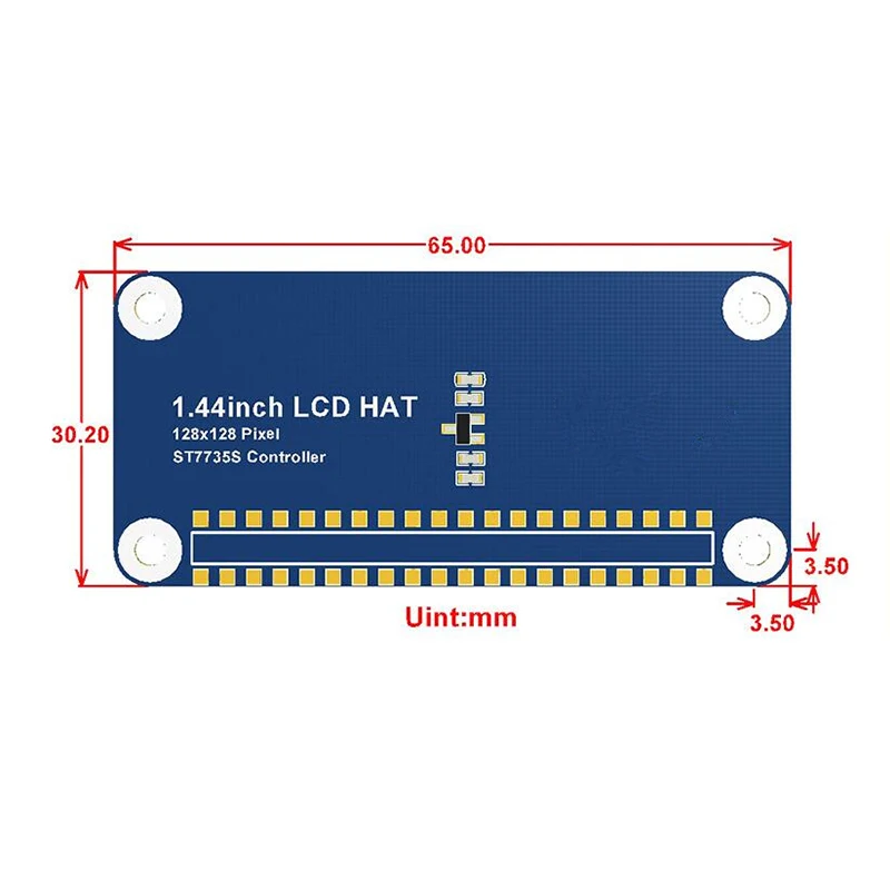 1,44X128 HD 128 дюймов 65 к цвет игровая консоль 3,3 В RGB SPI ЖК-дисплей шляпа игровой плеер для Raspberry Pi 2B 3B 3B+ Zero ZeroW