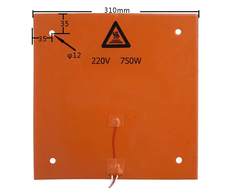 Funssor 1 чехол из поликарбоната и силикона 200/300/310/400 мм 220V 750W для 3D принтер аксессуары CR-10 очаг