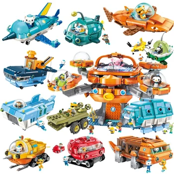 

cartoon Octonaut GUP submarine octo-pod building block Inkling Peso Barnacles Kwazii Vegimals Shellington Dashi Tweak figure toy