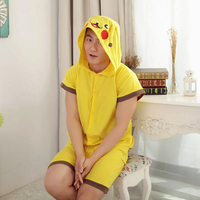 

Hot Summer Girls Anime Pokemon Onesies Tracksuit Cartoon PIKACHU pajama for women Cartoon animal short Sleeves Pyjama Sleepwear