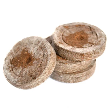 

100pcs 30mm Professional NURSERY Peat Pellets Jiffy Plant Seedling Starting Soil Block Home Transplanting Plugs Garden Starter