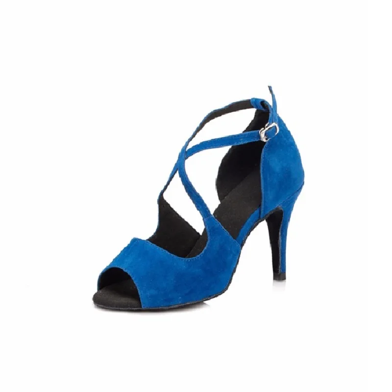 Skup Kobieta Ballroom Latin Dance Shoes czerwone sandały Salsa damskie Social Party Tango buty do tańca wysokie obcasy 6 7. 5 8. 5cm miękka podeszwa 1801