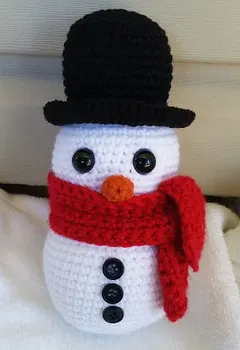 

Snowman stuffed animal Crochet Plush Home Decor Christmas Decoration Snowman rattles toy