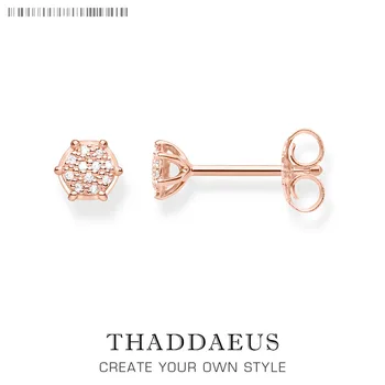 

Rose Gold Round Stud Earrings,Europe Style Glam Fashion Good Jewerly For Women,2018 Gift In 925 Sterling Silver,Super Deals