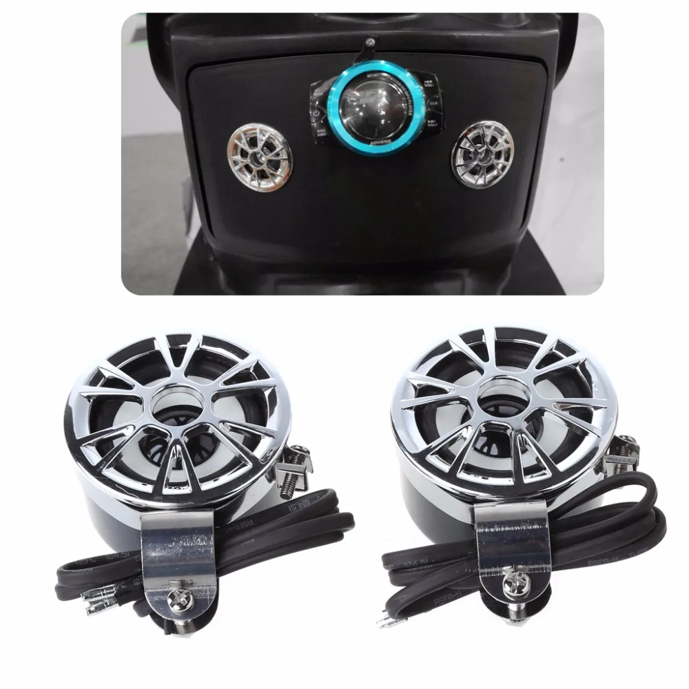 1 Pair 30W Universal Motorcycle Loudspeaker Car HiFi Full Range Speaker Electroplate Waterproof