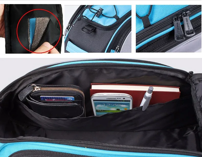 Clearance ROSWHEEL Bicycle 13L Carrier Bag Bike Rack Pannier Trunk Basket Back Seat Shelf Pouch Cycling Luggage Shoulder Handbag 14541 6