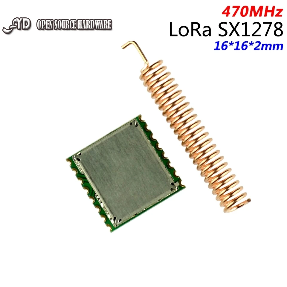

2pcs 100W LOra Spreading High Sensitivity FYD1276-D01 XS1278 433MHz 470MHz Wireless Transceiver Module 16*16mm