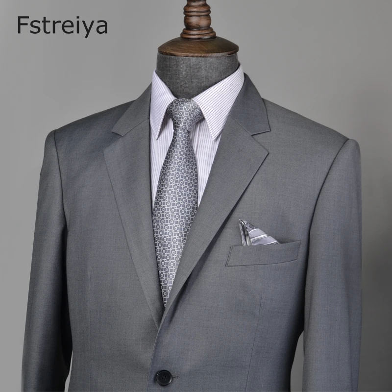 Pure wool customized men groom suits with pants Custom made mens clothing for wedding slim fit suits 2018 2 piece (jakcet pants)