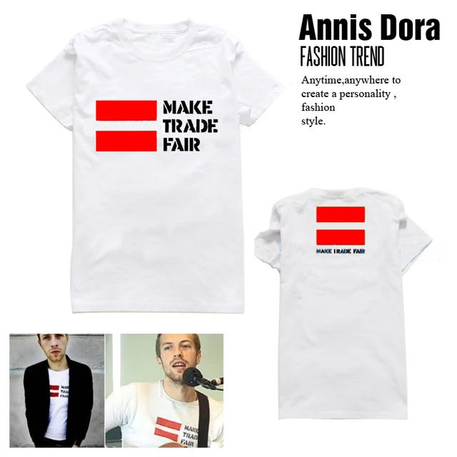 britpop coldplay chris martin coldplay make trade fair same style shirts to make