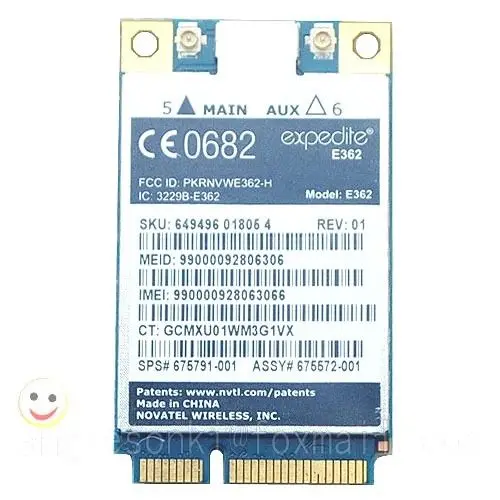 Мобильный широкополосный модуль LTE/EV DO карта WWAN E362 675791 001/634513 001 для HP ELITEBOOK 8570W