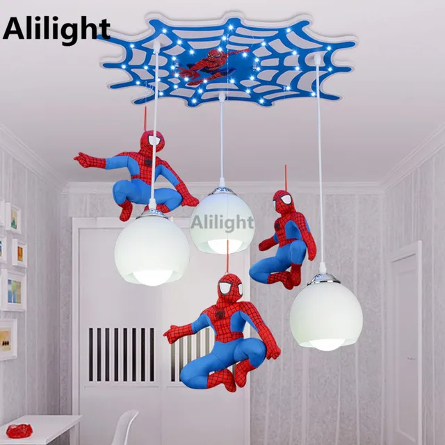 Cool Stripfiguur Spiderman Plafondlamp Kinderkamer Slaapkamer ... Cool Stripfiguur Spiderman Plafondlamp Kinderkamer Slaapkamer ...