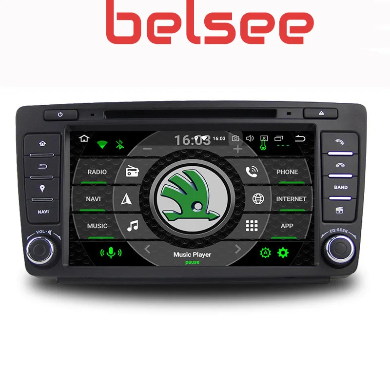 Belsee для Skoda Octavia 2007 2008 2009 2011 2012 Android 9,0 головное устройство DVD плеер gps навигация Авторадио сенсорный экран радио