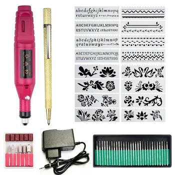 

60Pcs Electric Micro Engraver Pen Mini Diy Vibro Engraving Tool Kit For Metal Glass Ceramic Plastic Wood Jewelry EU US Plug
