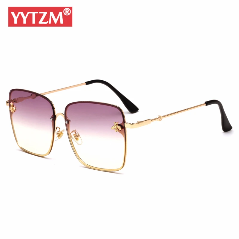 YYTZM бренд солнцезащитных очков Для женщин Gafas Личность Металл коробка