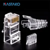 Liquidación Nasako-conector Cat6 RJ45, Cable UTP, Ethernet, Jack 8P8C, Red CAT, 6 enchufes modulares con tapas RJ45 de 50/100mm, 6,5 Uds. X1NDxkEM