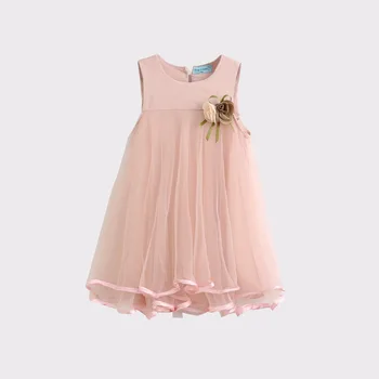 

5pcs Girls Dresses New Fashion Princess Clothing Corsage Sleeveless Lace Ball Gown Dresses For 3-7 Years Kids Dress Party