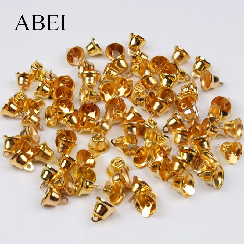 

11mm 100pcs small Gingle Bell Gold bells DIY Handmade Metal Crafts Wedding Home Party Decoration