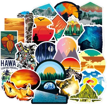 

50pcs Pack Vsco Stickers Travel Animals Pattern For Kids on the Laptop Fridge Skateboard Luggage Suitcase Waterproof Sticker