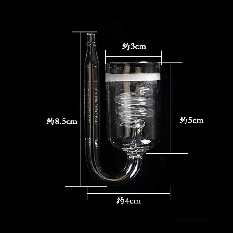 Резервуар для воды CO2 спираль нефтеперерабатывающая машина Co2 диффузор высокой растворения скорость форма болта углерода спираль нефтеперерабатывающая машина для аквариума