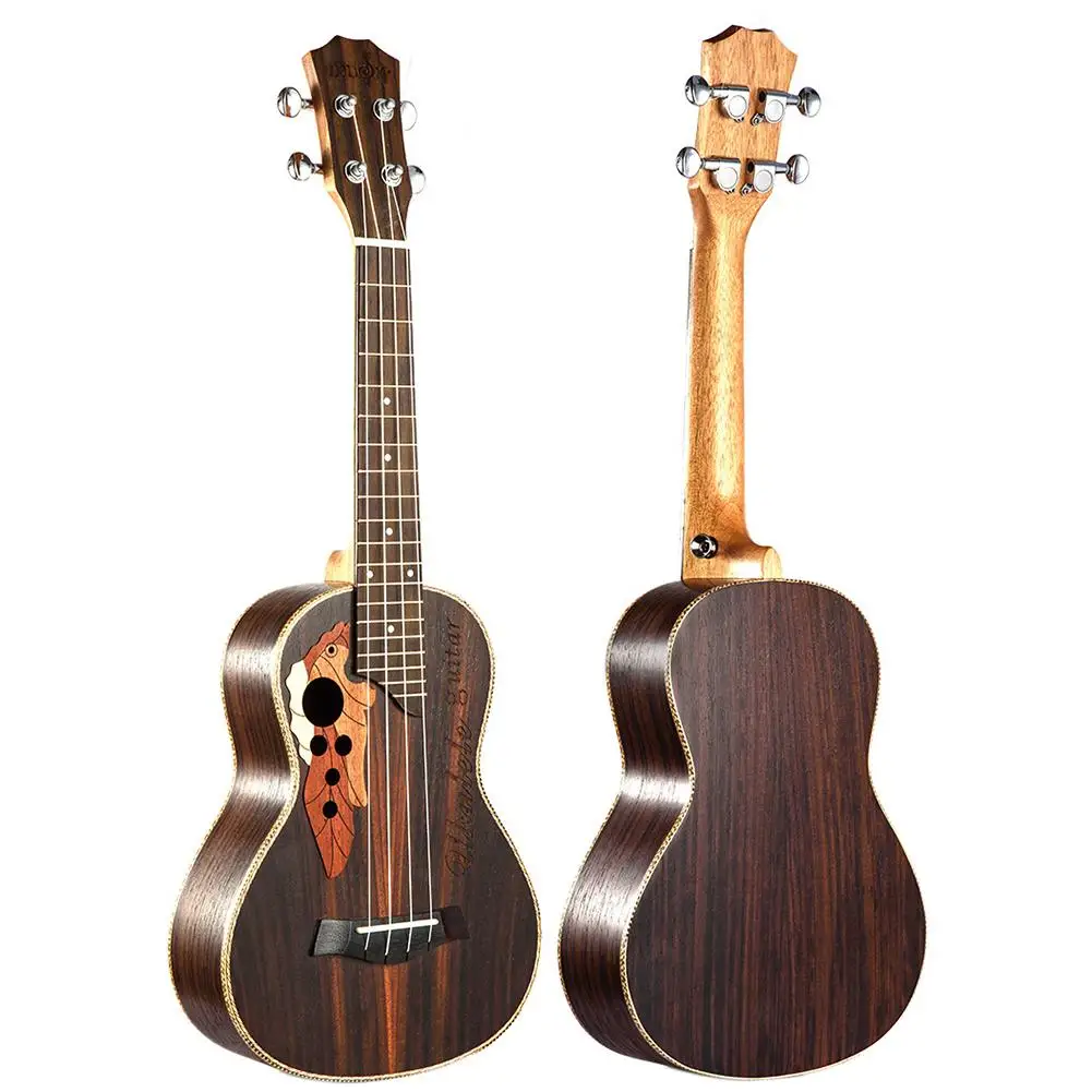 

23 Inch Rosewood Ukulele Logs 4 Nylon Strings Fretboard & Bridge Guitar Instrument For Music Lovers Beginner Professional