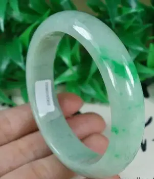 

Free Shipping Certified Green 100% Natural A Jadeite Jade Bangle Bracelet 58mm