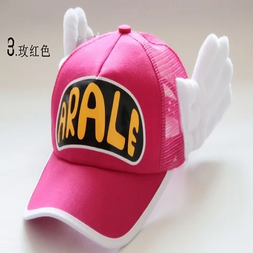 Аниме-шляпа, косплей, дышащая шапка с сеткой, шапки Dr. Slump Arale Angel Wings, летняя красочная сетчатая бейсболка, регулируемая - Цвет: Color 3