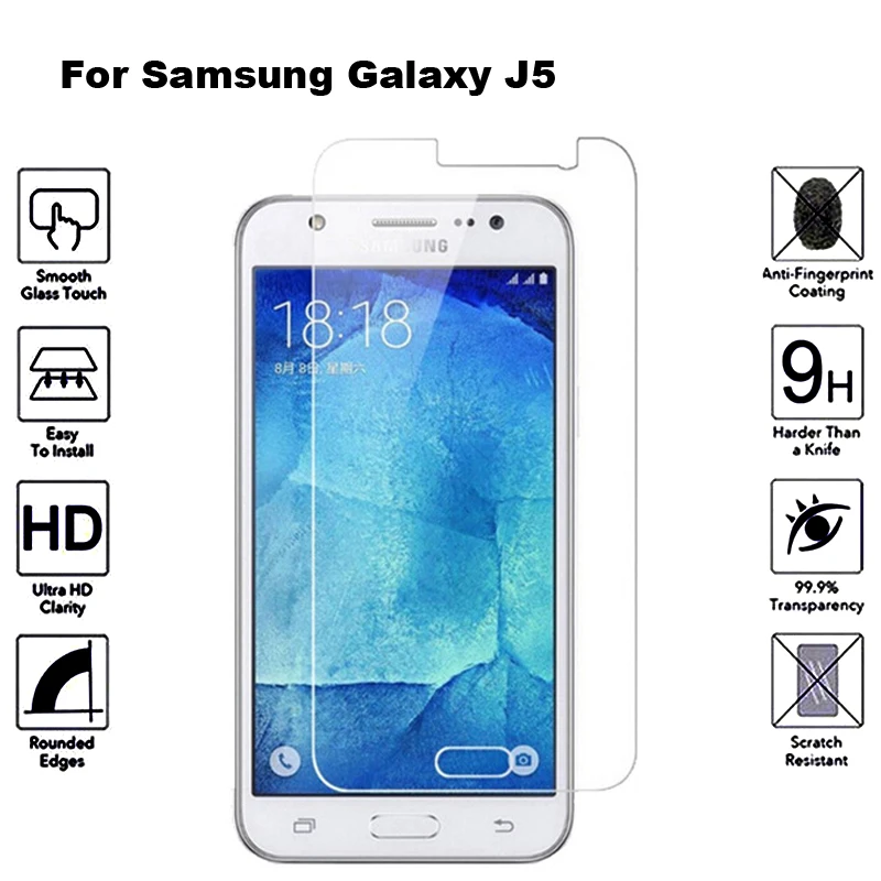 

2Pcs Tempered Glass for Samsung Galaxy j5 J500 J500F J500h J500FN SM-J500F J 5 Screen Protector 9H Film for Sansung Galaxy J5