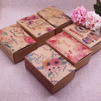 

New Hot Mult Designs printed gift box Diy handmade love wedding favor box gift package box Soap Box Baby Shower