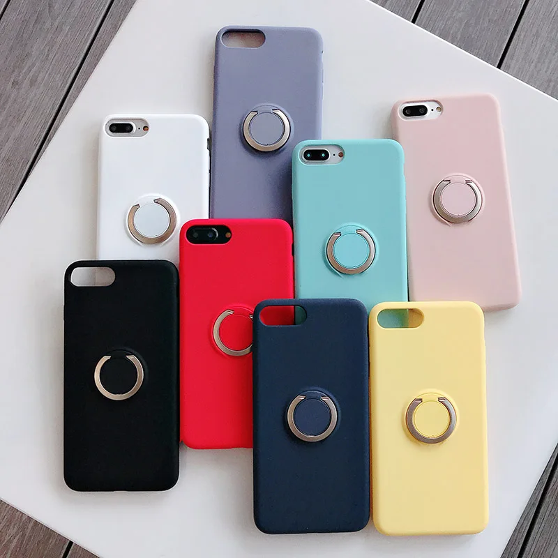 

Original Global Liquid Silicone Ring Case For iphone X XS MAX 7 8 Plus Shockproof 360 Protect Shell Cover For iphone 7 8 Plus X