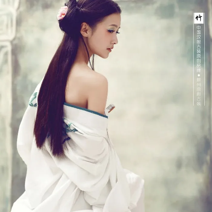 Zhu бамбук сексуальный костюм для тематической фотографии для женщин белый костюм с вышивкой бамбук элегантный костюм