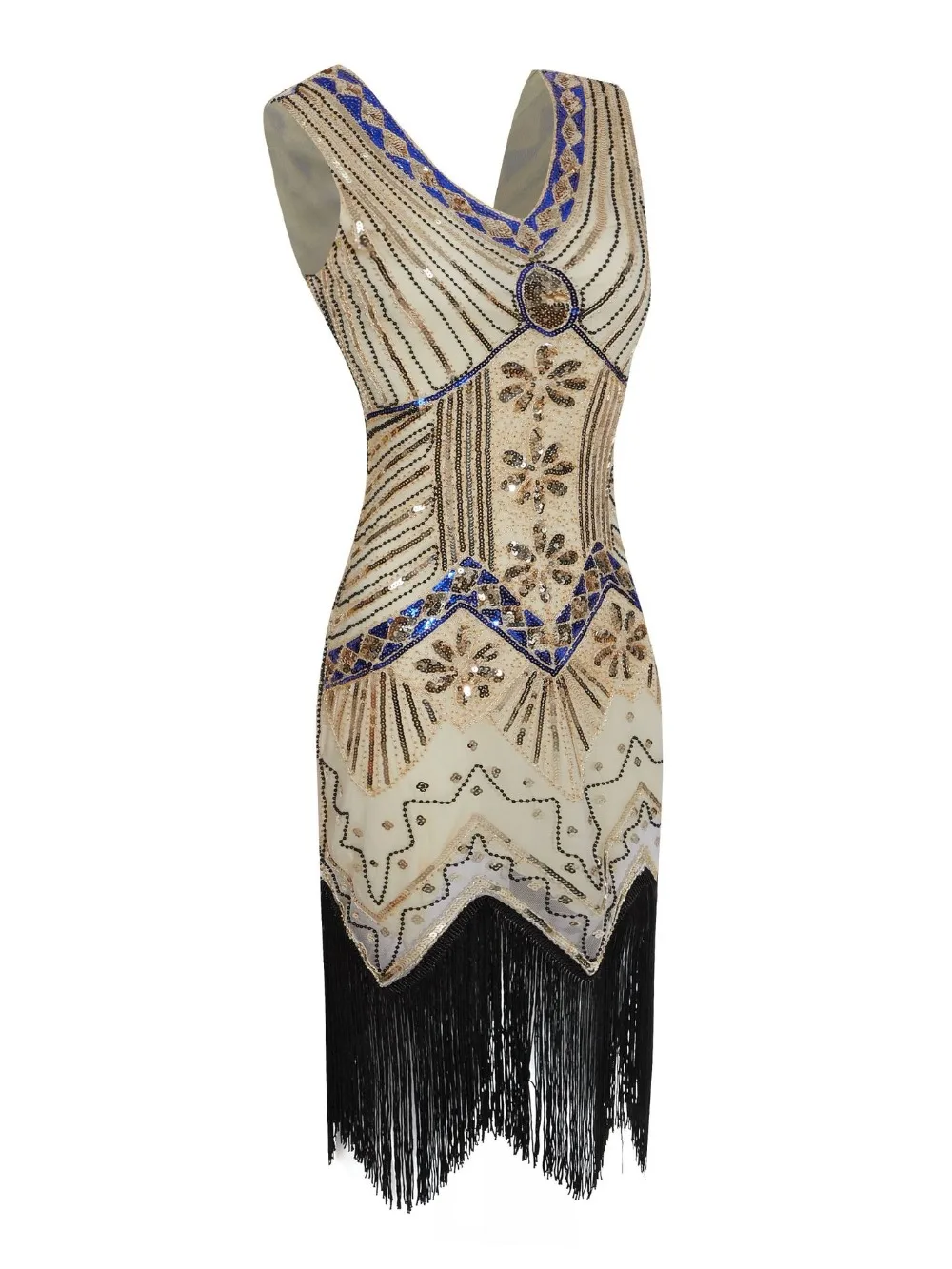 Женское платье для вечеринки, Robe Femme 1920s Great Gatsby, платье миди с блестками и бахромой, летнее платье, Ретро стиль, женское вечернее платье