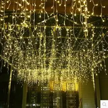 Рождественское украшение гирлянды светодиодный Рождественский свет наружный Декор светодиодный занавес Праздничная Гирлянда Свадьба Luzes de Natal