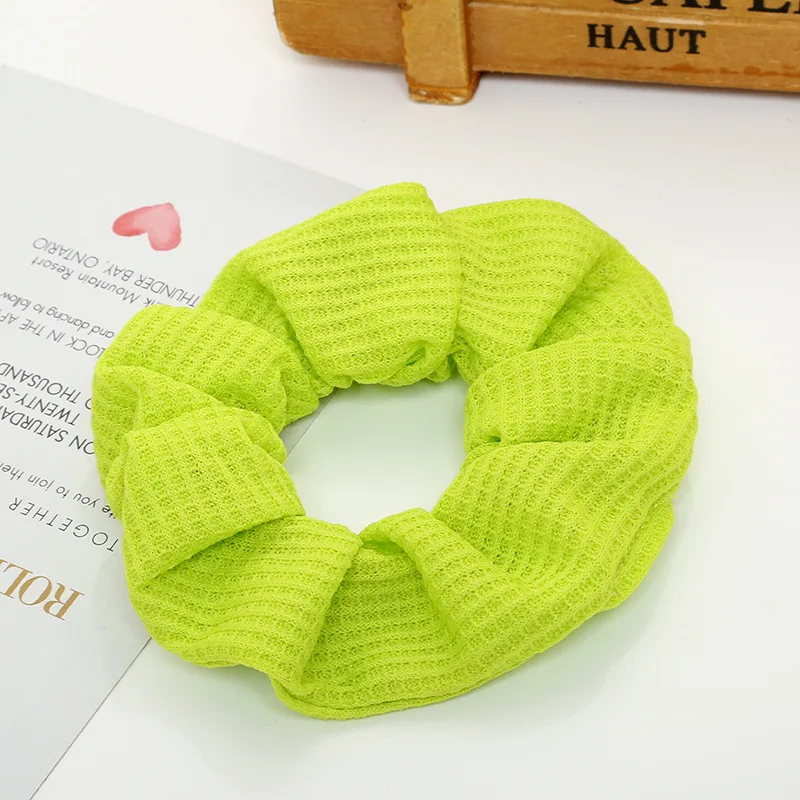 

8 Colors New Women Girls Knitting Cotton Plain Hair Scrunchies Simple Stretch Elastic Hair Ties To Holder The Hair Perfectly