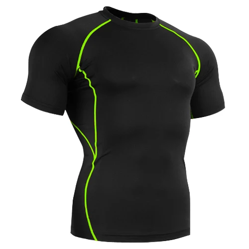 Брендовая футболка для бега, мужская спортивная одежда для фитнеса, Однотонная футболка, многофункциональные спортивные футболки, обтягивающее функциональное нижнее белье - Цвет: Коричневый