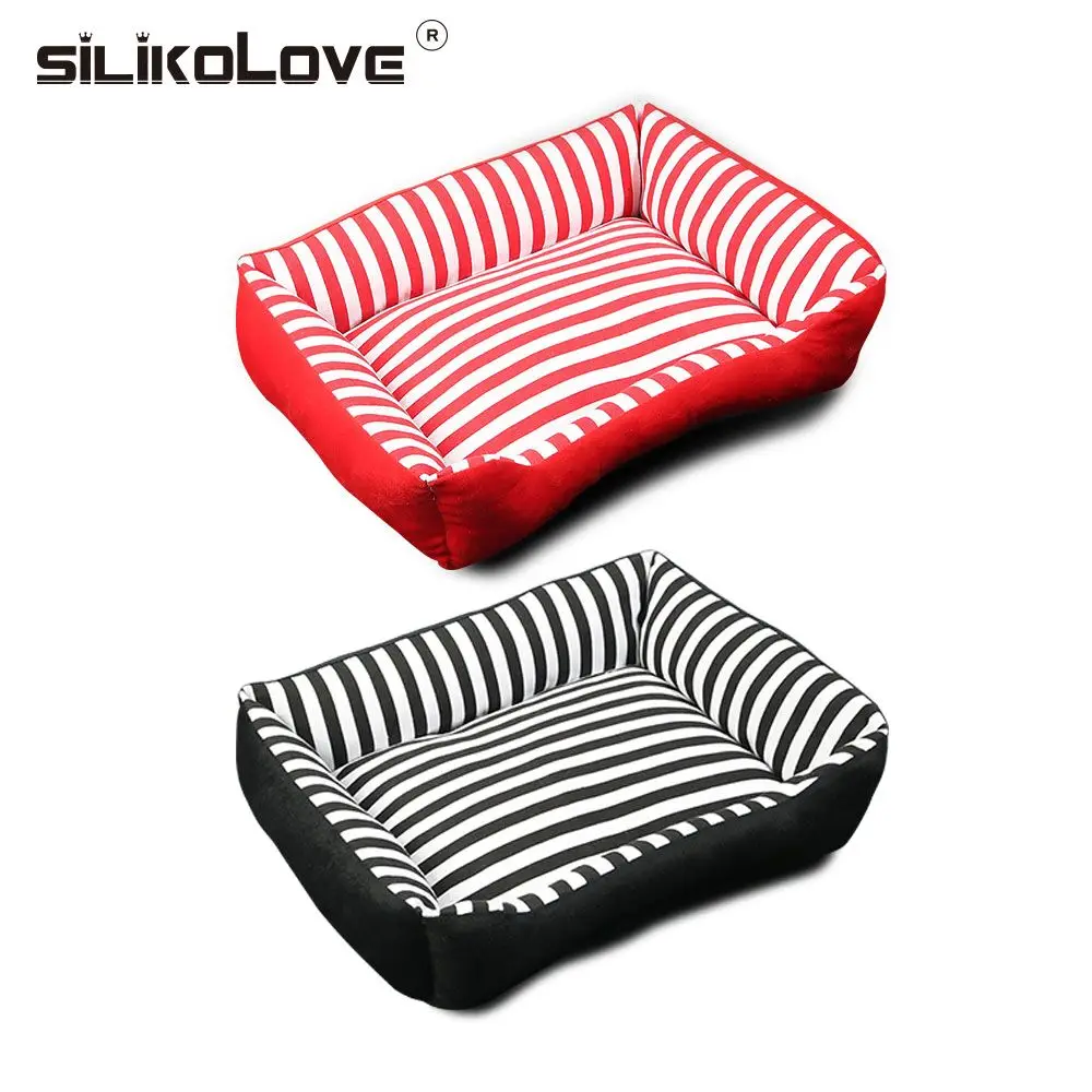 SILIKOLOVE 2 Colors Stripe Breathable Puppy Dog Beds for Medium Dogs Washable Dogs Beds & Mats legowisko dla psa
